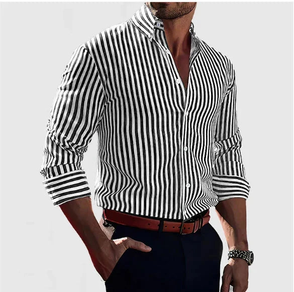 Elegant Gestreept Overhemd